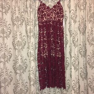 Brand New Burgundy Lace Dress